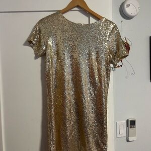 Gold Sequin Dress